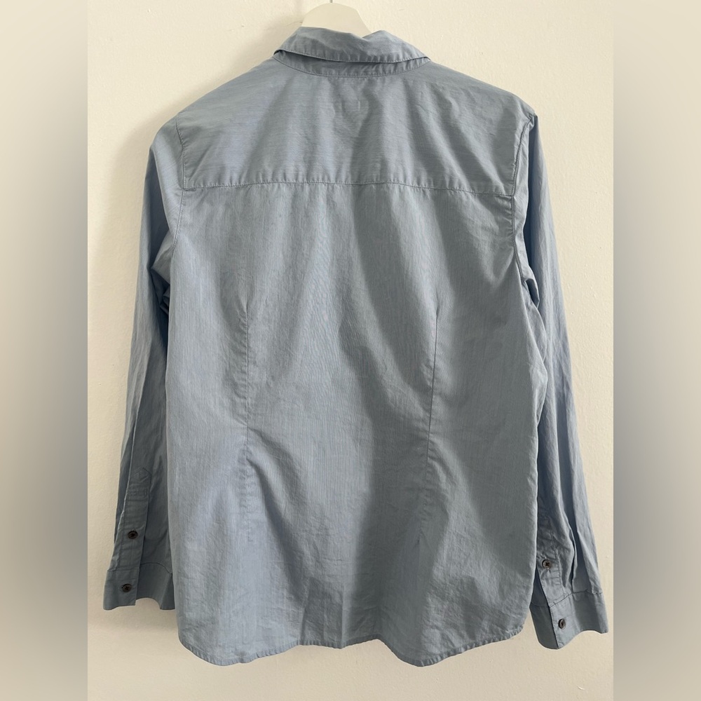 J. Jill Womens Sz Medium Light Blue Casual Classic Button Down Shirt Top career - Picture 2 of 5